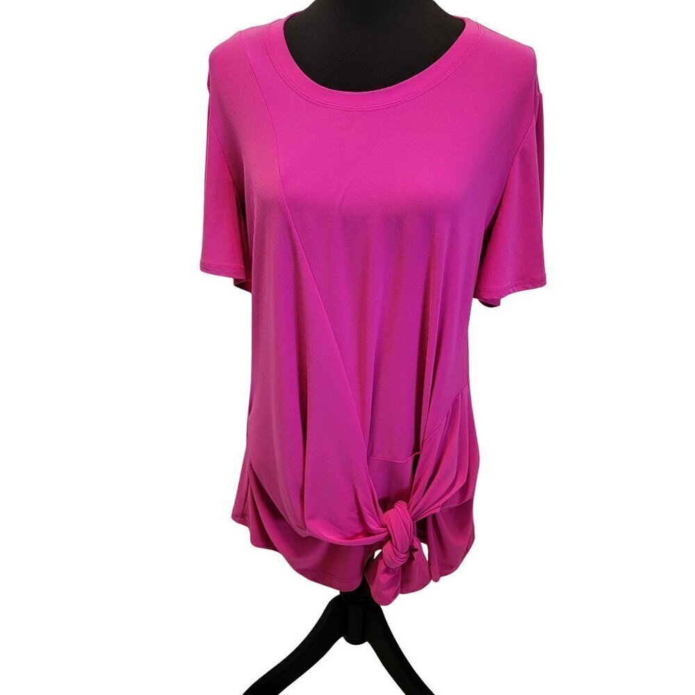 Artex Fashions Pink Tie Pullover Top Size XL NWOT